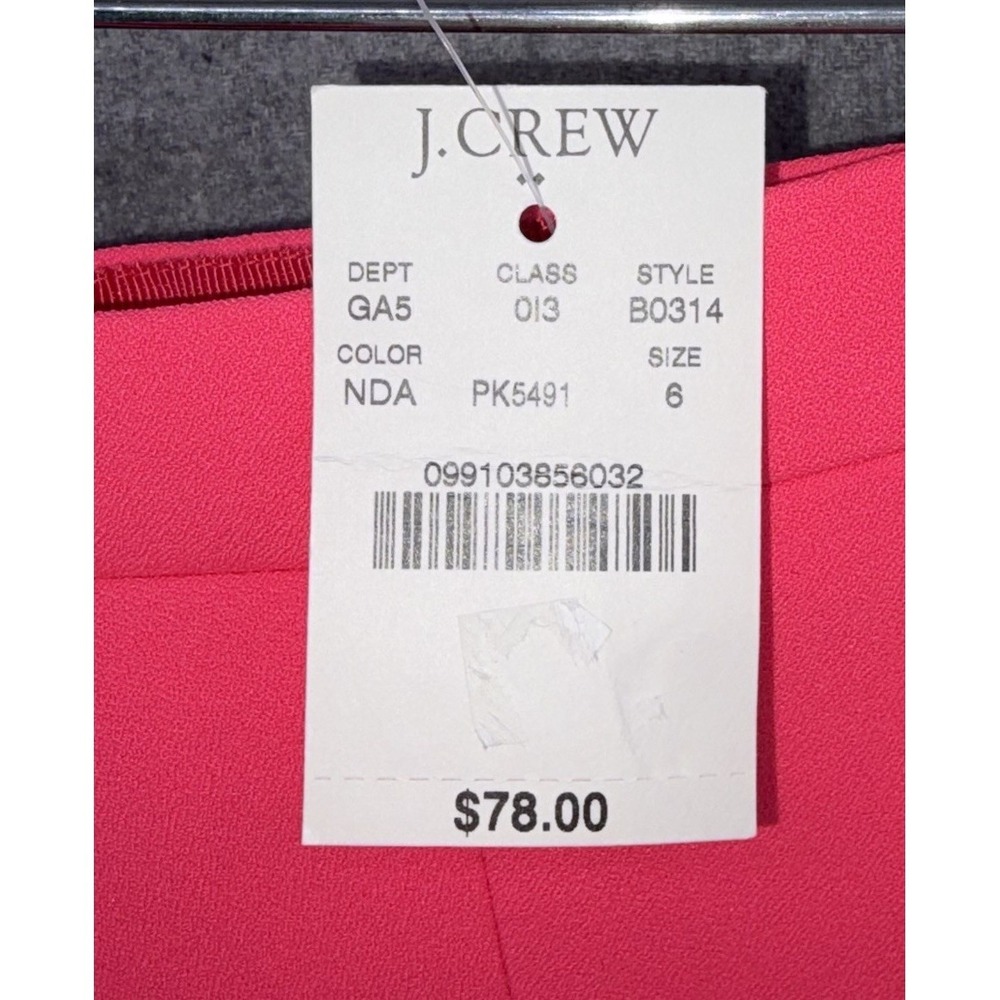 J.Crew B0314‎ Flared Mini Skirt Women's 6 Fluorescent Neon Pink New - Picture 8 of 10